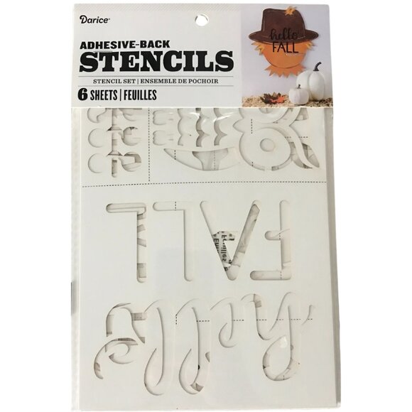 Fall Theme Adhesive Back Stencils - Picture 1 of 2